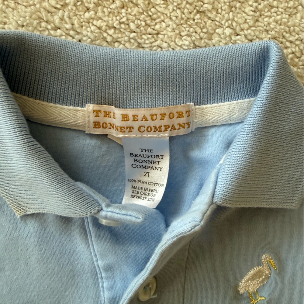 The Beaufort Bonnet Company Prim & Proper Polo in Periwinkle Blue Size 2T - Picture 3 of 8